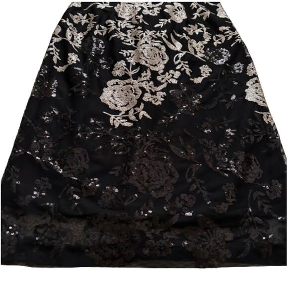 Donna Ricco Dress Gold Black Sequin V-Neck Sleeveless Evening Sheath Size 4 - Picture 9 of 14